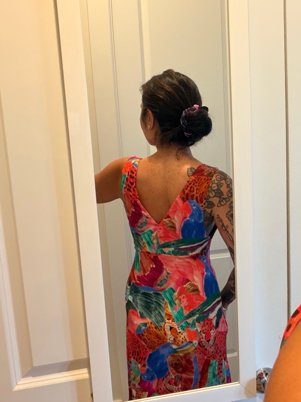 Farm Rio Animal Collage Midi Dress - Picture 9 of 12